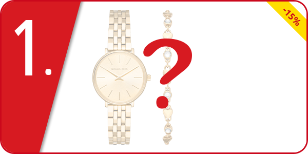 Mikael Kors Set Uhr & Armband «Mini Pyper», goldfarben