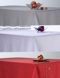 Tischdecke «Lena», 140 x 350 cm, silber