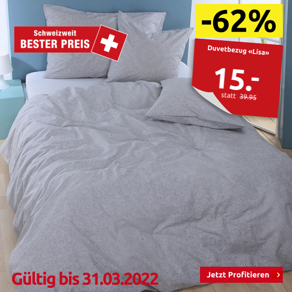 Duvetbezug «Lisa» 160 x 210 cm + Pfulmenbezug 65 x 100 cm