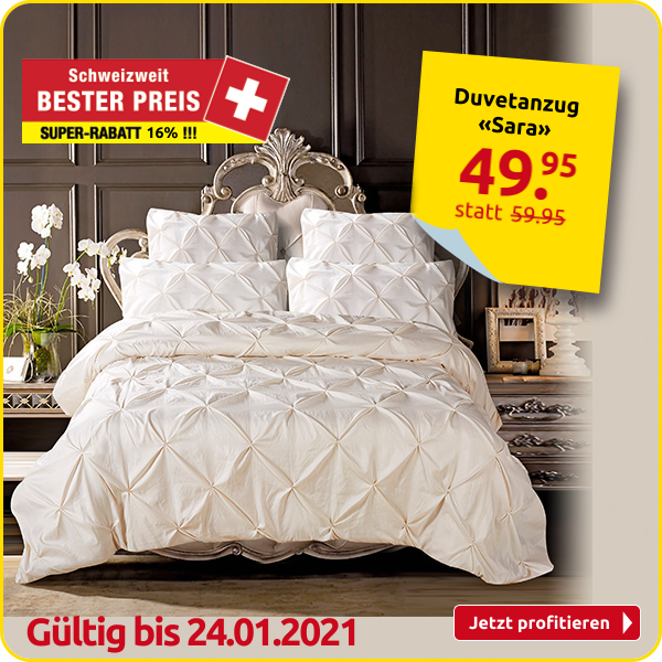 Duvetanzug «Sara» 160 x 210 cm, elfenbein