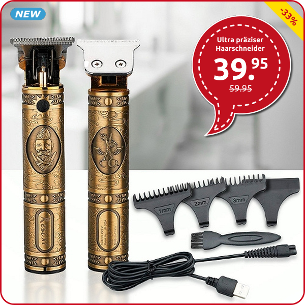 Ultra präziser Haarschneider, goldfarben