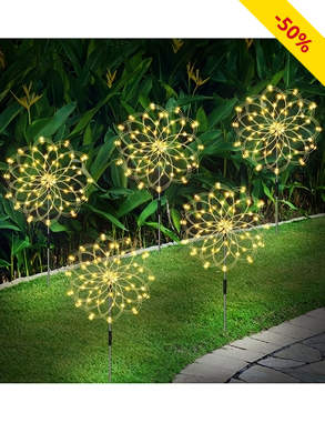 Solarlampen «Feuerwerk», 5er-Set