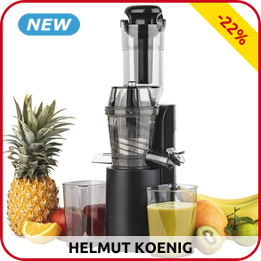Helmut König Saftpresse, schwarz/silberfarben