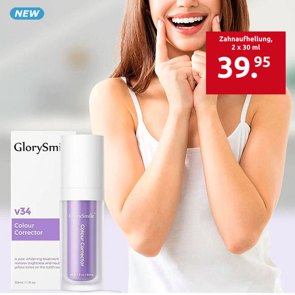 Zahnaufhellung «Glory Smile V34», 2 x 30 ml