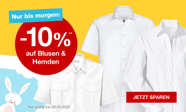 Nur bis morgen: -10% auf Blusen & Hemden