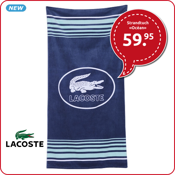 Lacoste Strandtuch «Océan», 90 x 180 cm