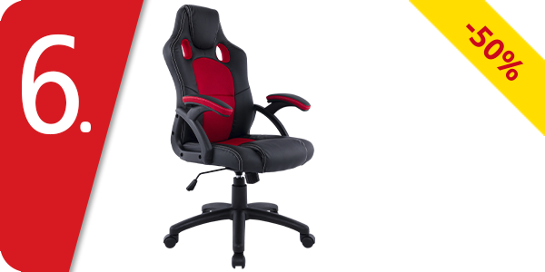 Bürostuhl «Racer», in Schwarz/Rot