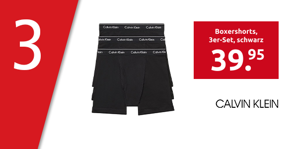 Calvin Klein Boxershorts, 3er-Set, schwarz