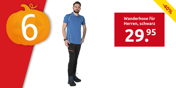 Wanderhose für Herren, schwarz