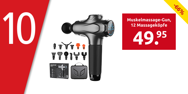 Muskelmassage-Gun, 12 Massageköpfe, 7 Geschwindigkeiten