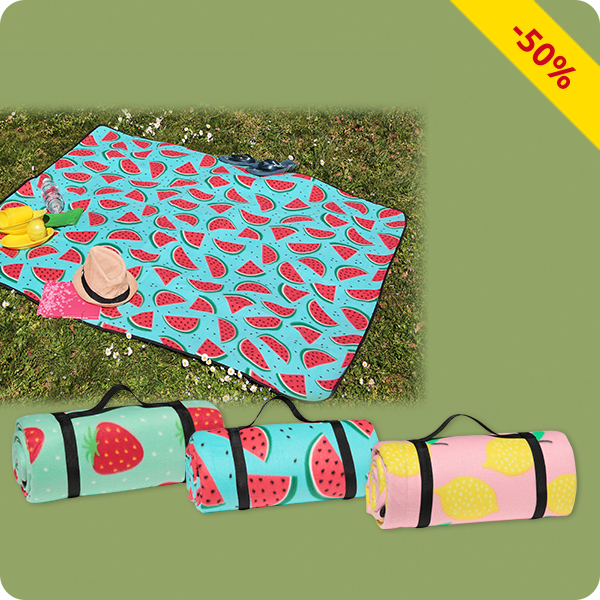Picknick-Decke, Wassermelonen, 130 x 170 cm