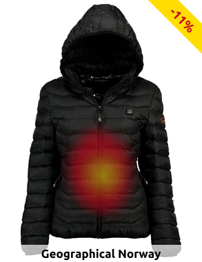 Damen-Parka «Warm up» von Geographical Norway, schwarz