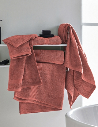 Frottee-Set, 5-teilig, terracotta