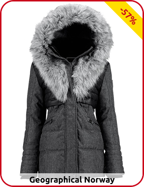 Geographical Norway Damenparka Bunky Lady, schwarz