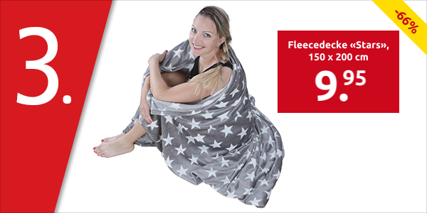Fleecedecke «Stars», 150 x 200 cm