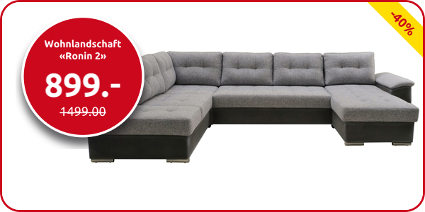 Wohnlandschaft «Ronin 2» mit Gästebettfunktion