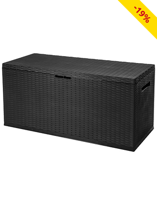 Robuste Kissenbox in Rattan-Optik, 350 l