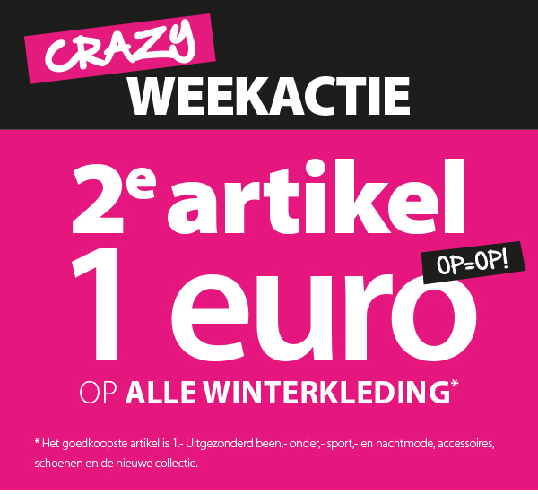 2e artikel voor maar 1 euro!