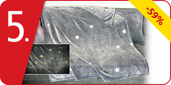 Fleecedecke «Glow Stars»