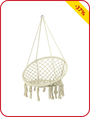 Makramee-Hängematte, 60 x 80 x 45 cm