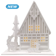 Holzhaus mit LED und Timer