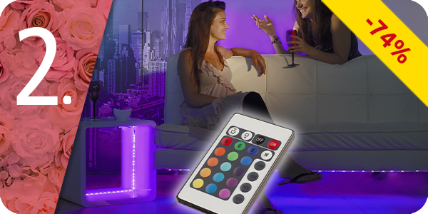 Extraflaches LED-Band mit Lichteffekten, 180 LEDs