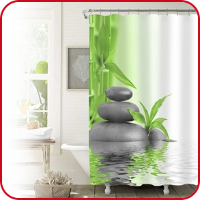 Duschvorhang «Zen», 180 x 180 cm