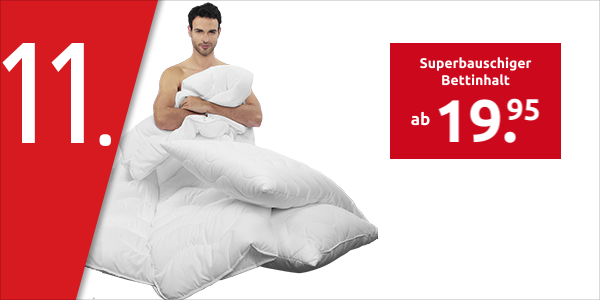 Superbauschiger Bettinhalt mit Mikrofaser-Bezug