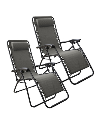 Relax-Stuhl «Charly», 2 Stück,  B 110 x H 65 x T 90 cm, grau