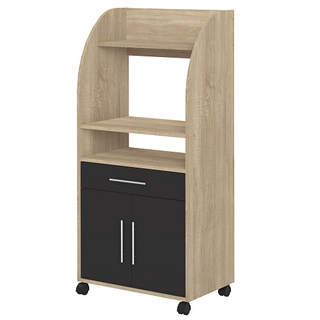 Mikrowellenmöbel «Jane», eiche/schwarz