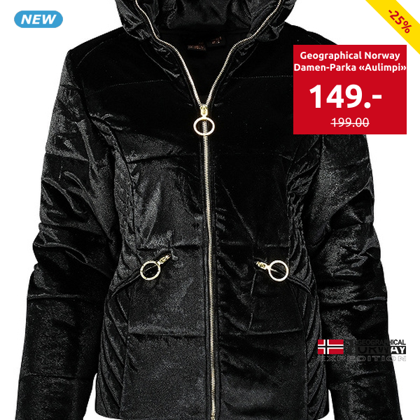 Geographical Norway Damen-Parka «Aulimpi», schwarz