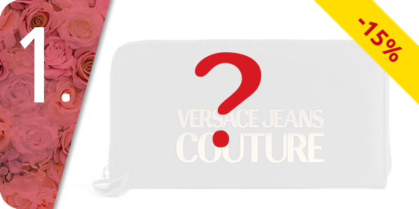 Versace Jeans Portemonnaie mit goldfarbenem Metall-Logo, schwarz