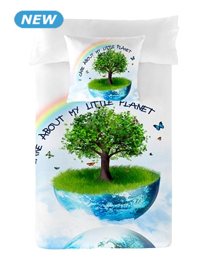 Garnitur «My little Planet», 160 x 210 cm + 65 x 100 cm