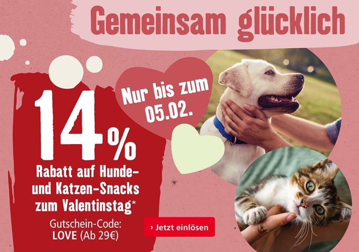 14% auf Snacks zum Valentinstag!