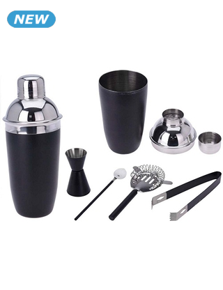 Cocktail Shaker-Set, aus Edelstahl