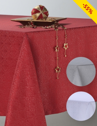 Tischdecke «Lena», 140 x 240 cm, silber