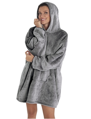 Fleecepullover, grau