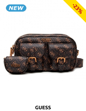 GUESS Handtasche «No Limit», mit Pochette, braun