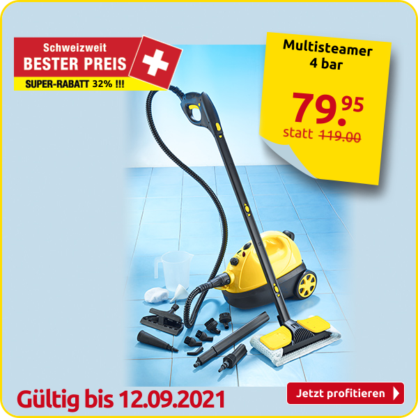 Multisteamer 4 bar, mit integriertem Zubehör