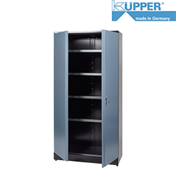 KÜPPER Opbergkast 91 cm zilver-zwart (2 deuren, 4 legplanken) | HORNBACH
