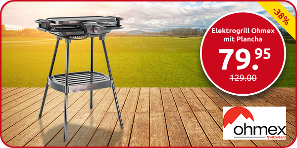 Elektrogrill Ohmex mit Plancha