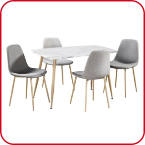 Set «Marble», 1 Tisch + 4 Stühle