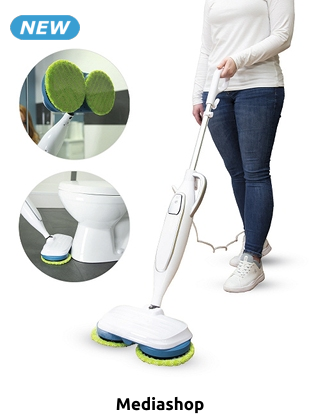 Livington rotierender Dampfreiniger «Steam Twister», weiss