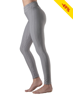 Leggings Anti-Cellulite, Push-up, Shaping, grau