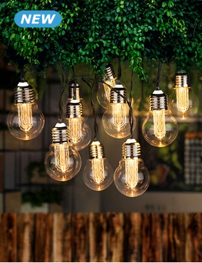 Solarlampe «Glühbirne», L 3,8 m