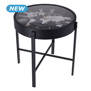 Beistelltisch «World», Ø 40 cm, schwarz