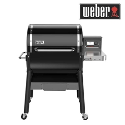 Holzpelletgriller Weber Smoke Fire EX 4 GBS 109 x 84 x 157 cm inkl. Weber Connect-Technologie, Gourmet BBQ System (GBS) Grillrost und SmokeBoost-Funktion schwarz