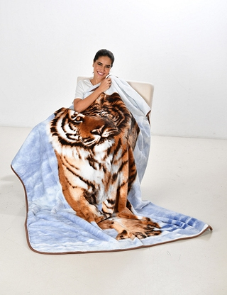 Fleecedecke «Tiger», 152 x 203 cm