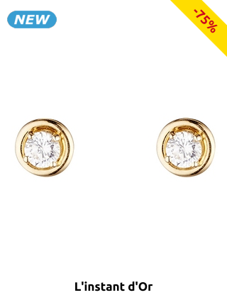 Or éclat Ohrstecker «Precious», Zirkonia/Gelbgold 375