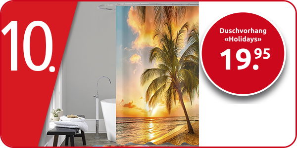 Duschvorhang «Holidays», 180 x 180 cm